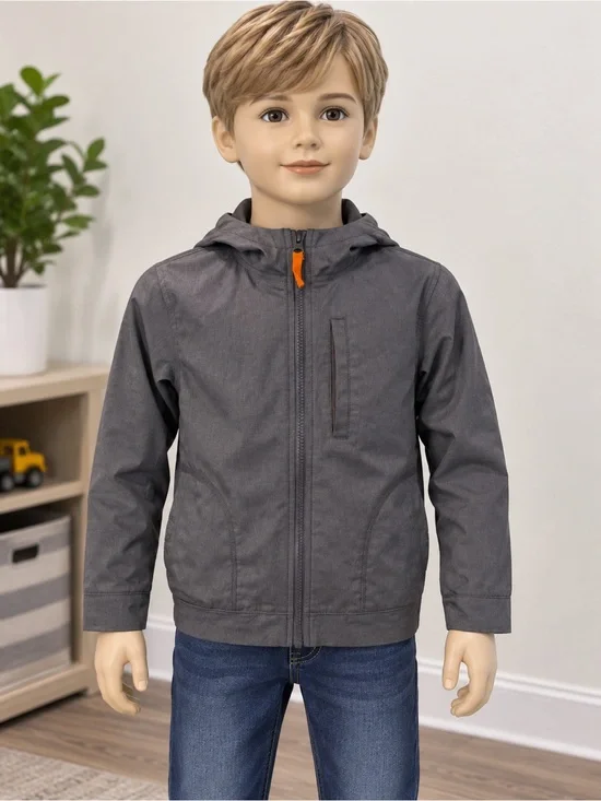 CARTERS Gray Hooded Boys Kids Jacket size 10