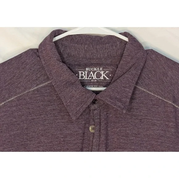 Buckle Black No. 48 Mens Athletic Fit Polo Shirt Purple XXL Short Sleeve