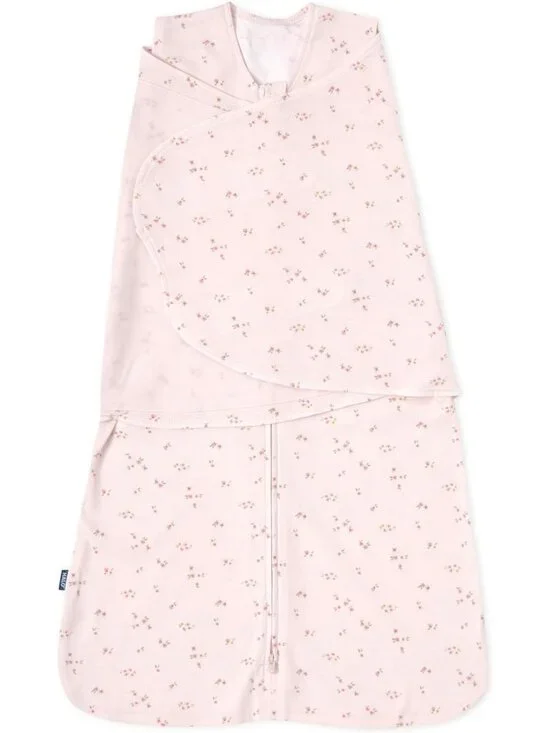 100% Cotton Sleepsack Swaddle Blanket, 3-Way Adjustable, TOG 1.5, Pink Floral