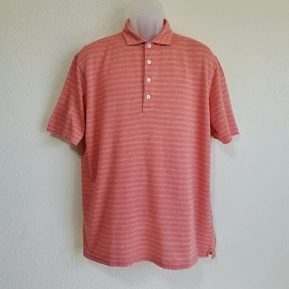 Peter Millar Collection Excursionist Cotton Linen Blend Stripe Polo Shirt