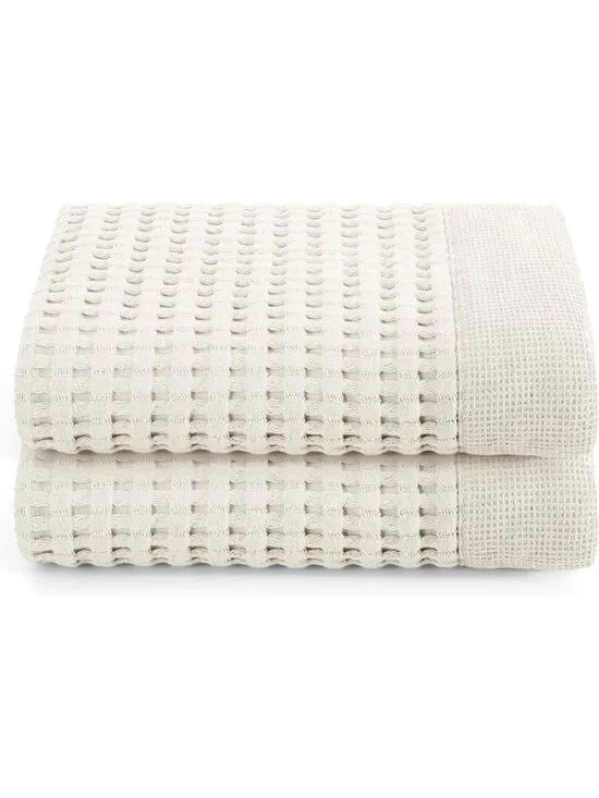 Luxury Waffle Hand Towels Set of 2 | Quick Dry, Lint Free, Super Absorbent