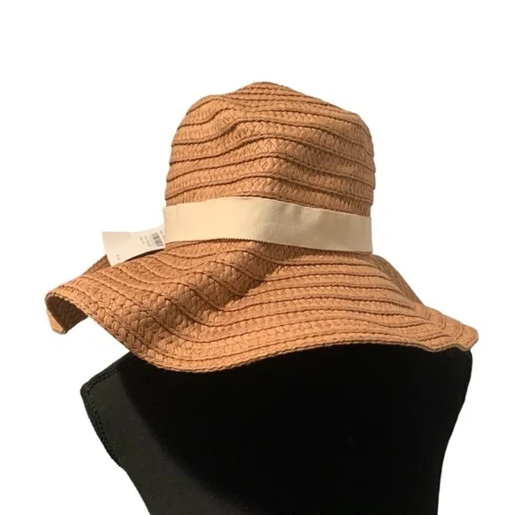 Madewell Braided Straw Hat in Warm Nutmeg M/L NWT