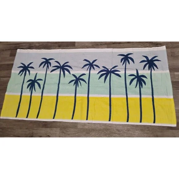 Sun Squad Palm Trees Beach Terry Towel Swimming Sun Travel