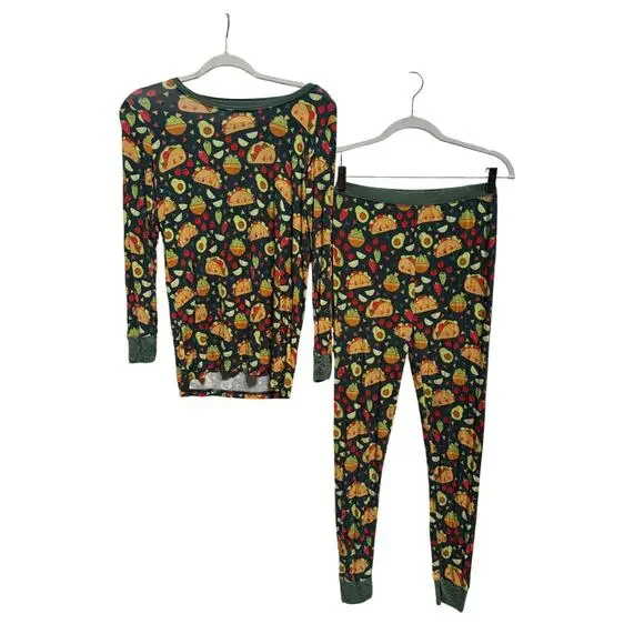 Little Sleepies Pajamas Youth 16 (could fit Women's XS) Taco Print