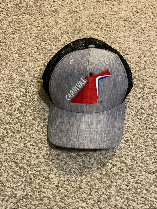 Grey & Black Adults Carnival Cruise Line Classic Hat