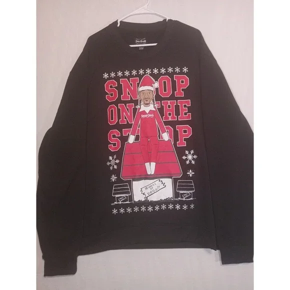 Dogg Supply By Snoop Dogg On The Stoop Sweatshirt Men Black Graphic Print 3XL