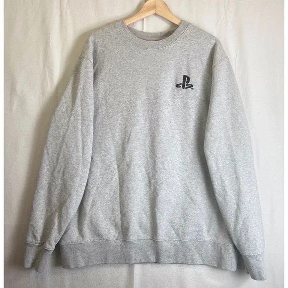 Stanley Stella PlayStation Grey Organic Cotton Sweatshirt Katakana Logo XXL