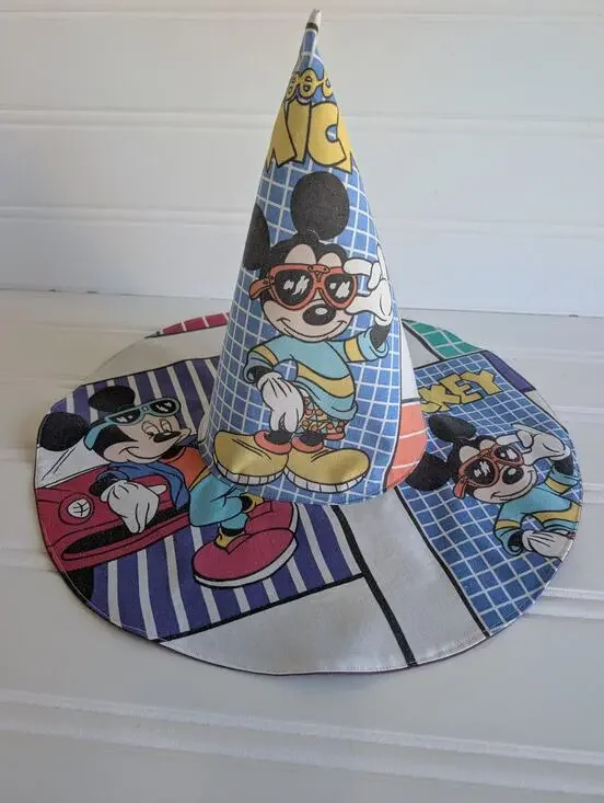 Handmade Mickey Mouse Whimsy Floppy Witch Hat - 2
