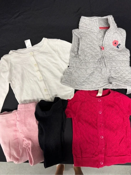 Toddler Girl Bundle Sweaters Tights Vest