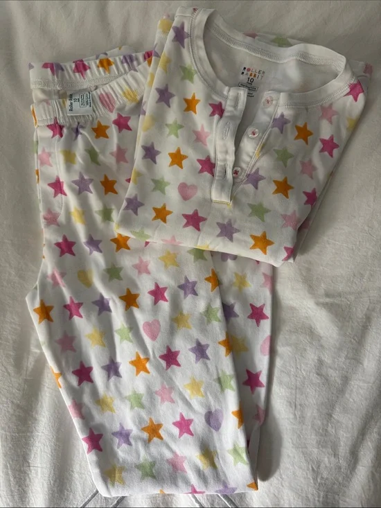 Roller Rabbit Kids White Star-Print Pajama Set - Multicolor Stars