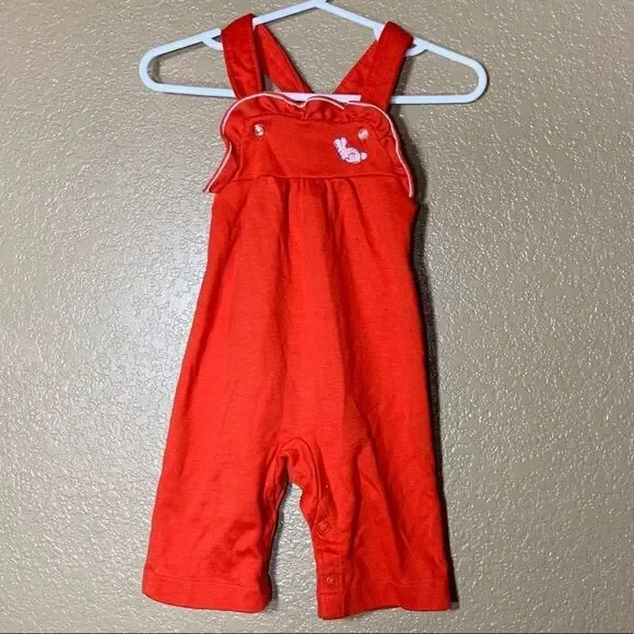 Vintage Carters baby girl red jumpsuit‎