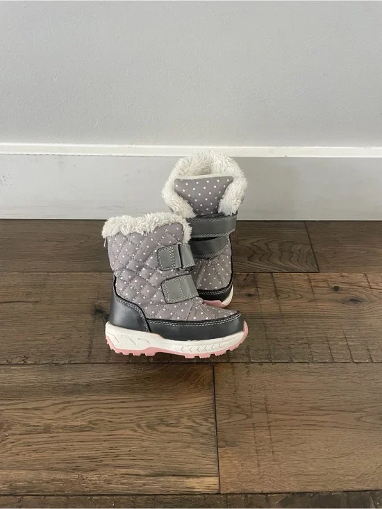 Carters Quilted Snow Boots with Faux Fur Lining toddler size 5