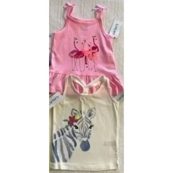 CARTER'S Girls 2T Tank Tops - set of 2