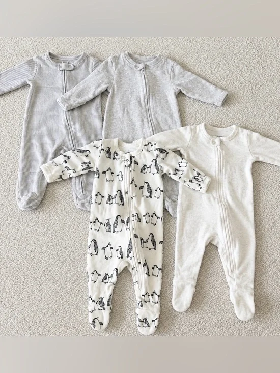 Baby Sleep & Play Footed Pajamas (Set of 4)