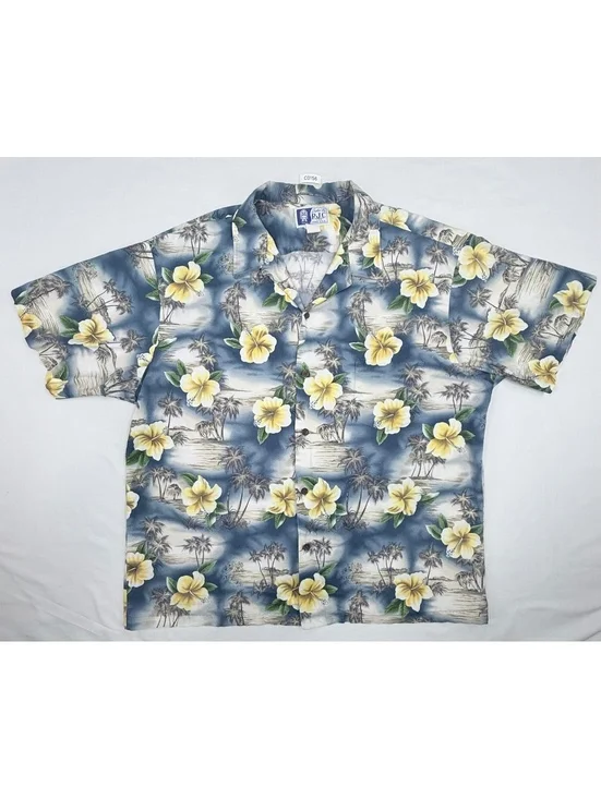RJC Ltd. Men's Hawaiian Shirt 3XL Tropical Floral Print Made in Hawaii