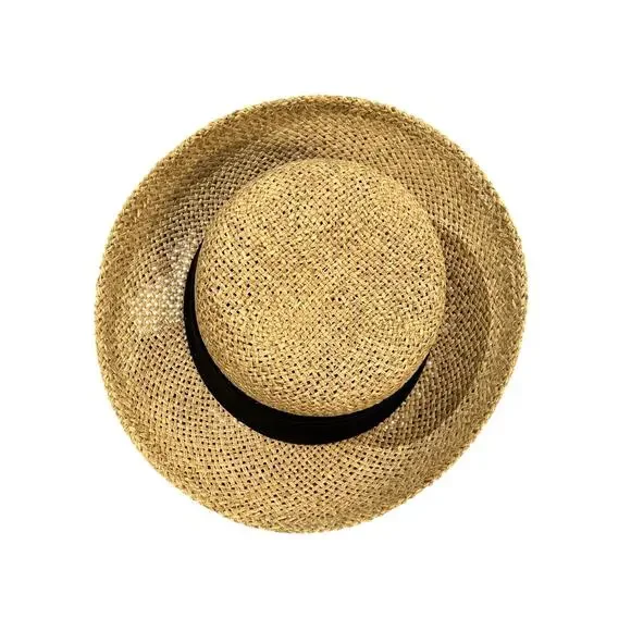 Raffia Hat Wide Brim Inside Is 22.5 Inches Around