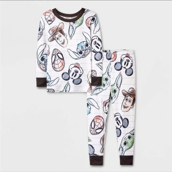 Disney 100 Character Mash Up Target Toddler Pajamas 18 months