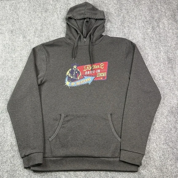 Boot Daddy Hoodie Men's L Gray Pullover Rafter Western Billboard Cinema Graphic