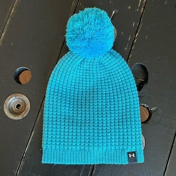 Under Armour Favorite Waffle Pom Beanie - Turquoise