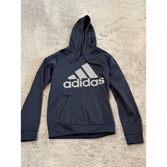 Adidas Mens S Bos Grid Team Issue Pullover Hoodie Navy Climawarm FR8275