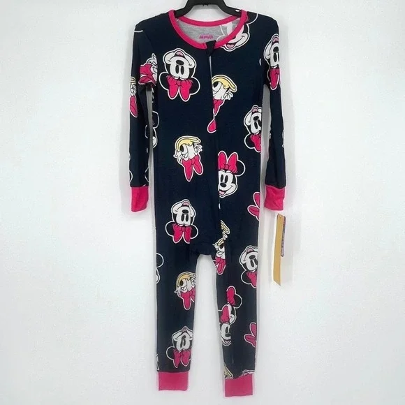 Disney Minnie Mouse Daisy Duck Toddler Girls Pajamas Sleepwear‎ 4T Navy Pink NEW