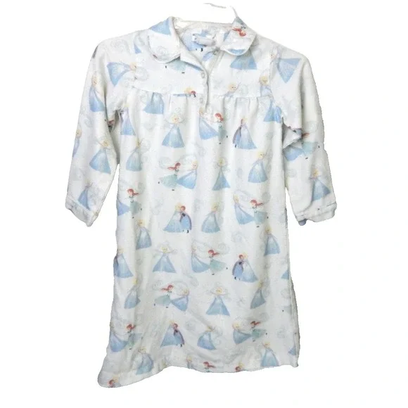 Pottery Barn Kids Disney Frozen Nightgown Flannel Long Sleeve Anna Elsa