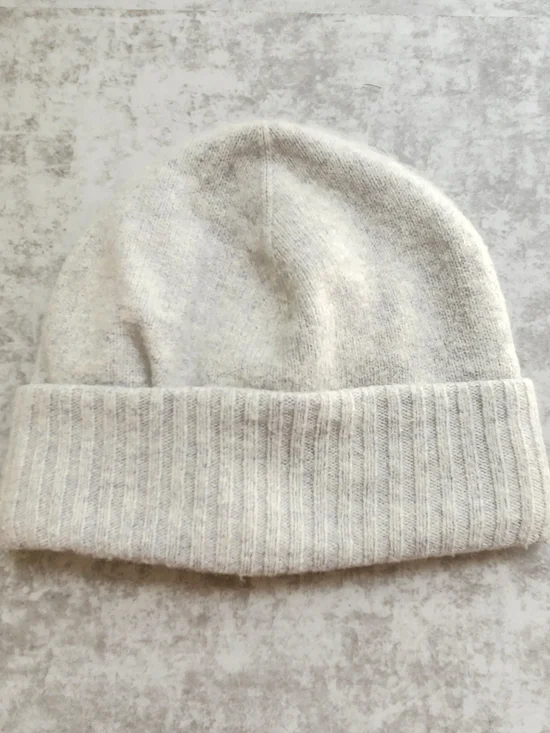 Madewell Womens Wool Blend Beanie Hat OS Light Gray Minimalist Gorpcore