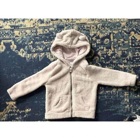 Carter’s 24M Sherpa Fleece Bear Ear Hooded Jacket – Blush Pink