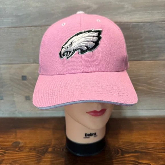 Philadelphia Eagles NFL Pink Baseball Cap Hat Embroidered Logo Adjustable OSFM