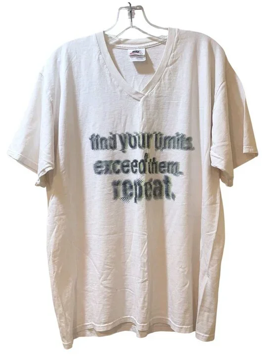 Vintage 90s Nike Just Do It V-Neck T-Shirt USA Large Double Sided Graphic 1990s