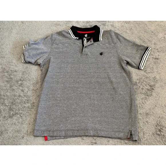 Rocawear Classic Polo Shirt Mens XL Gray Short Sleeve Collared Pullover Hip Hop
