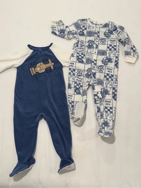 NWOT Race Car Fleece Footed Sleepers - Pack of 2