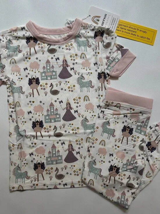 NWT Emerson & Friends 2T 3T Once Upon a Time Princess Bamboo Pajamas