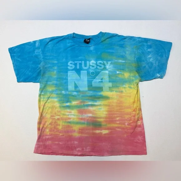 Stussy N4 Men’s XXL Rainbow Gradient Tie Dye T-Shirt