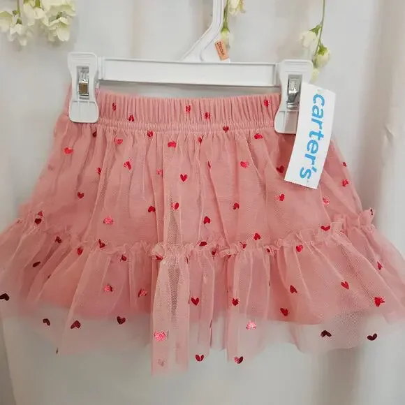 Carter's Baby Girl 12M Pink Tutu Skirt Diaper Cover NWT