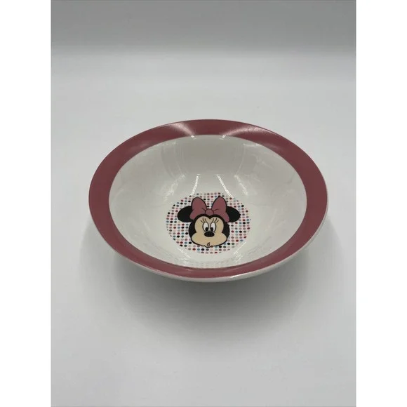 Authentic Disney Minnie Mouse Love‎ Ceramic Bowl 7