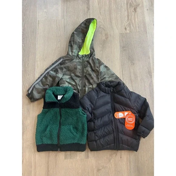 Toddler Boys Bundle of 3 Jackets & Vest Size 2T/24M Outerwear Bundle Camo