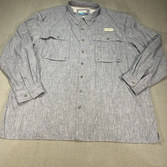 Magellan Aransas Pass Mens 3XL Long Sleeve Button Down Relaxed Fit Outdoor
