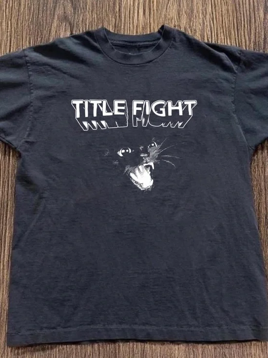 Gildan Black Title Fight Graphic Tee