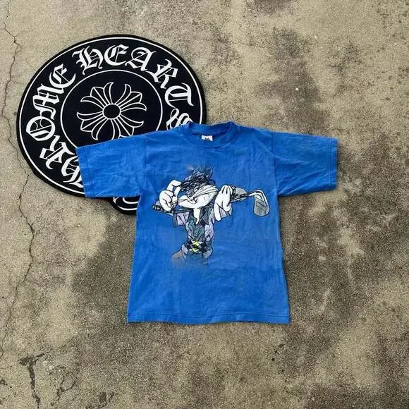 Vintage Looney Tunes Bugs Bunny Golf T-Shirt Blue
