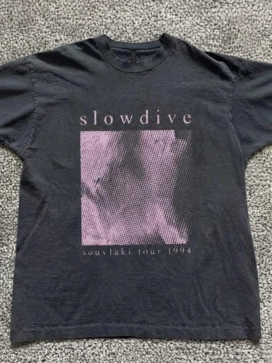 Gildan Black Short-Sleeve Band Tee with Pink Graphic