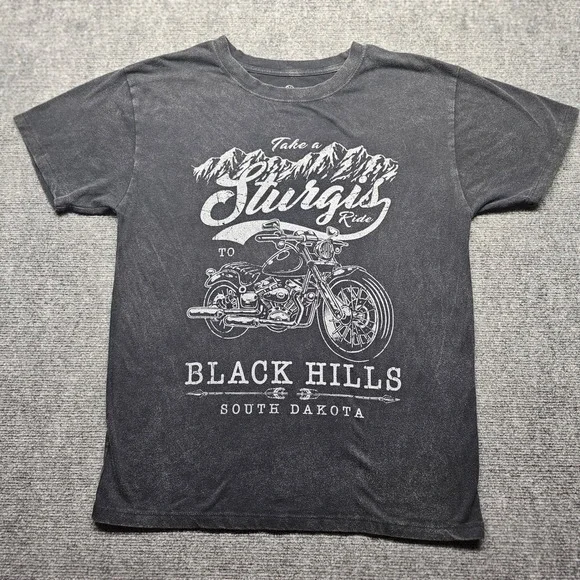 Vintage Threadz Sturgis Black Hills South Dakota Motorcycle Graphic Tee Large
