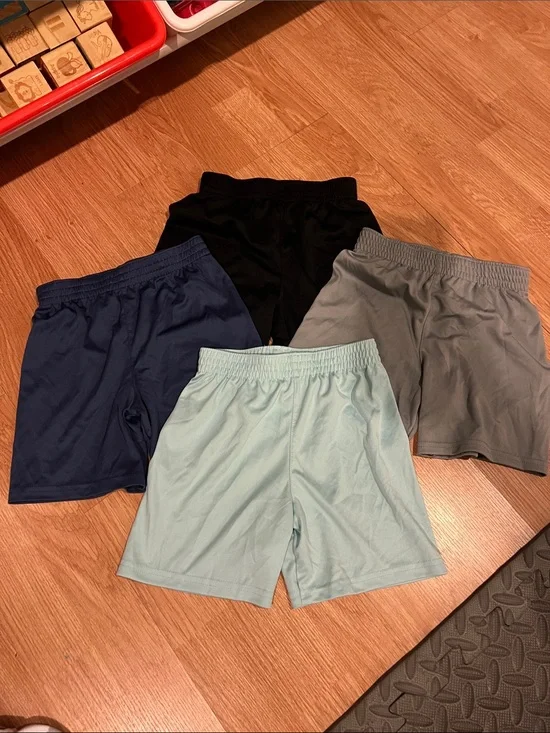 Carter's Boys 4-Pack Athletic Shorts — Black, Navy, Gray, Light Blue