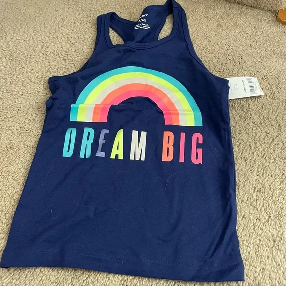 Carter's Navy Tank Top with Rainbow and Dream Big Print