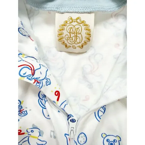 The Beaufort Bonnet Company Knox's Night Night Footed Pajama In Rowdy Revelers