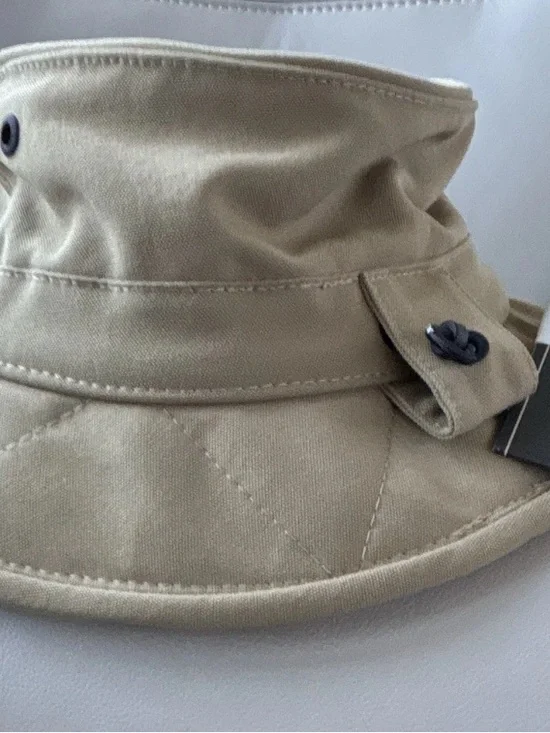Tilley Tofino Tan Bucket Hat with Button Tab Detail