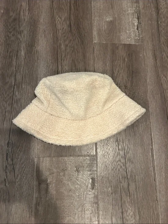 Cream Fuzzy Bucket Hat