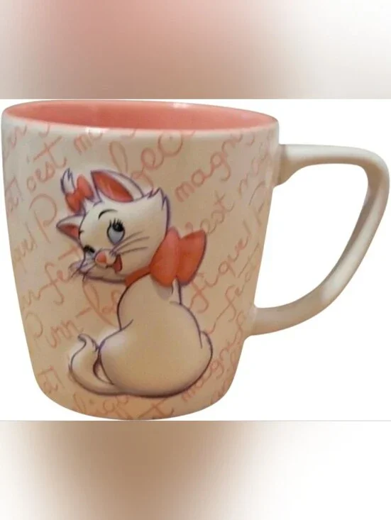 Disney Parks Marie Mug Pink Aristocats Cat Coffee Cup