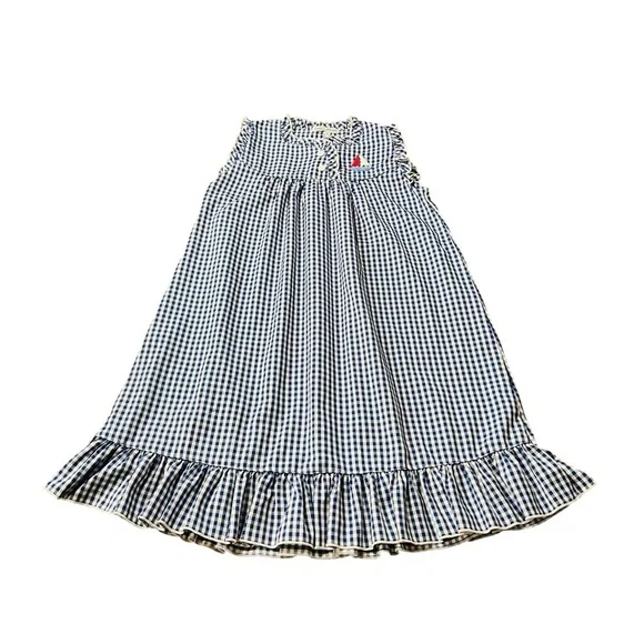 Sweet Dreams Checkered Nightgown - Navy and White Size Girls 8