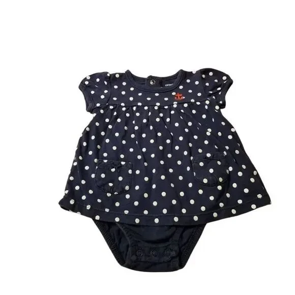 Carters anchor polka-dot romper 3-6mo